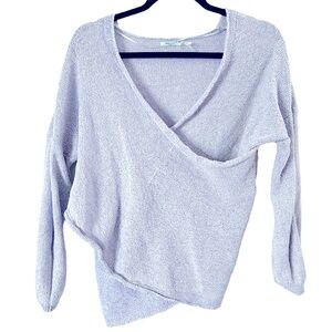Urban Outfitters Kimchi Blue Criss Cross Grey Sweater Womens Size‎ Small
